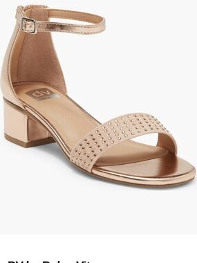 DV by Dolce Vita kids glamour heel sandal rose gold size 2
